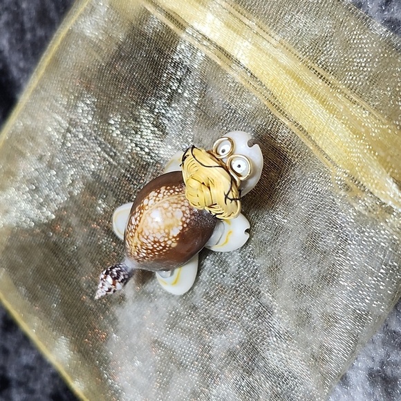 MINI COWRIE SHELLS TURTLE DECORATION DISPLAY WEALTH & FERTILITY - Picture 6 of 11